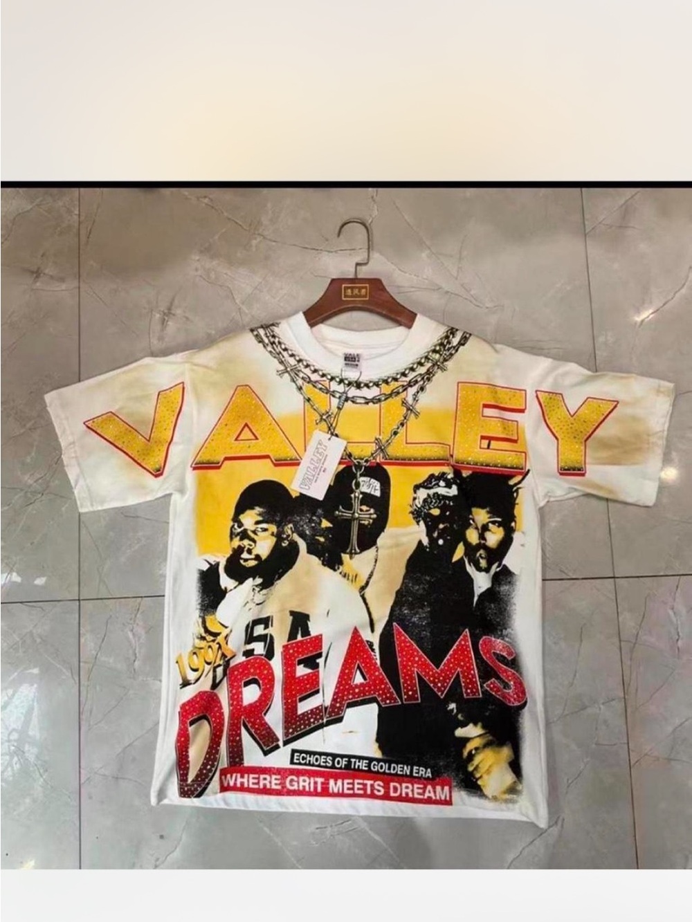 Valley Dreams Graphic Short Sleeve Tee - White/Yellow